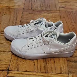 Nike white leather sneakers size 9